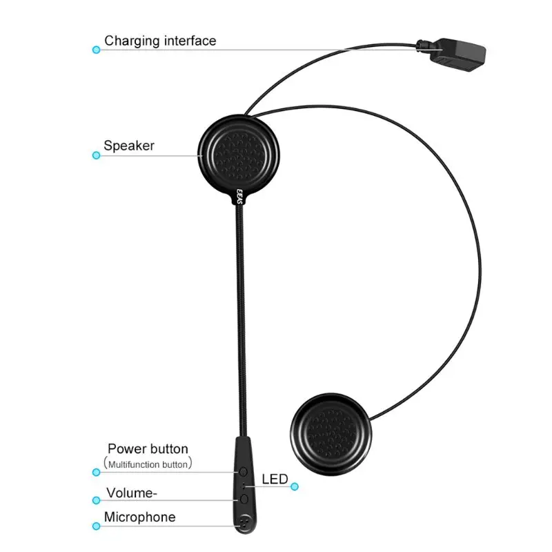 Мотоциклетный шлем наушники Беспроводная bluetooth-гарнитура двойная акустическая система шлем гарнитура