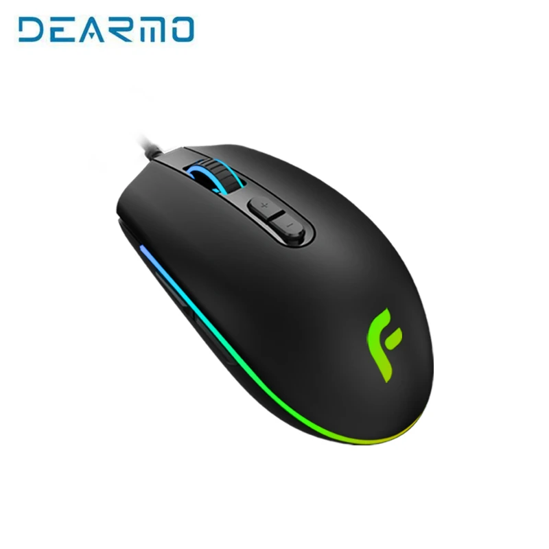 Оригинальная DEARMO E-Sports версия PMW3325 с 7 кнопками программируемая игровая мышь 6000 dpi Проводная оптическая игровая мышь для Pro Gamer