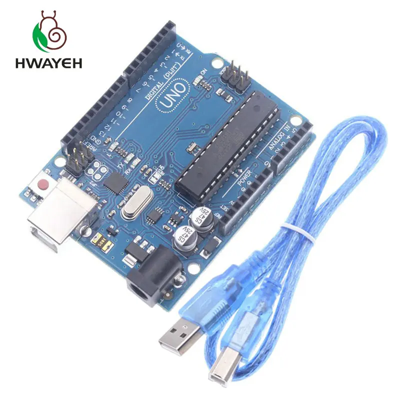 UNO R3 With Cable Высокое качество один набор UNO R3 официальная коробка ATMEGA16U2+ MEGA328P чип для Arduino UNO R3 макетная плата+ USB кабель - Цвет: UNO R3 With Cable