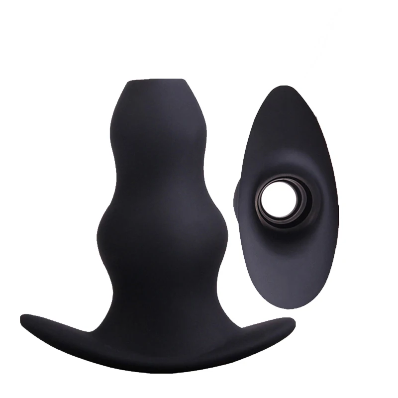 Black Hollow Anal Plug Anus Dilator Adult Sex Toys For Women Men Gay Masturbators Prosrate Massager Butt Plugs Enema Erotic | Красота и