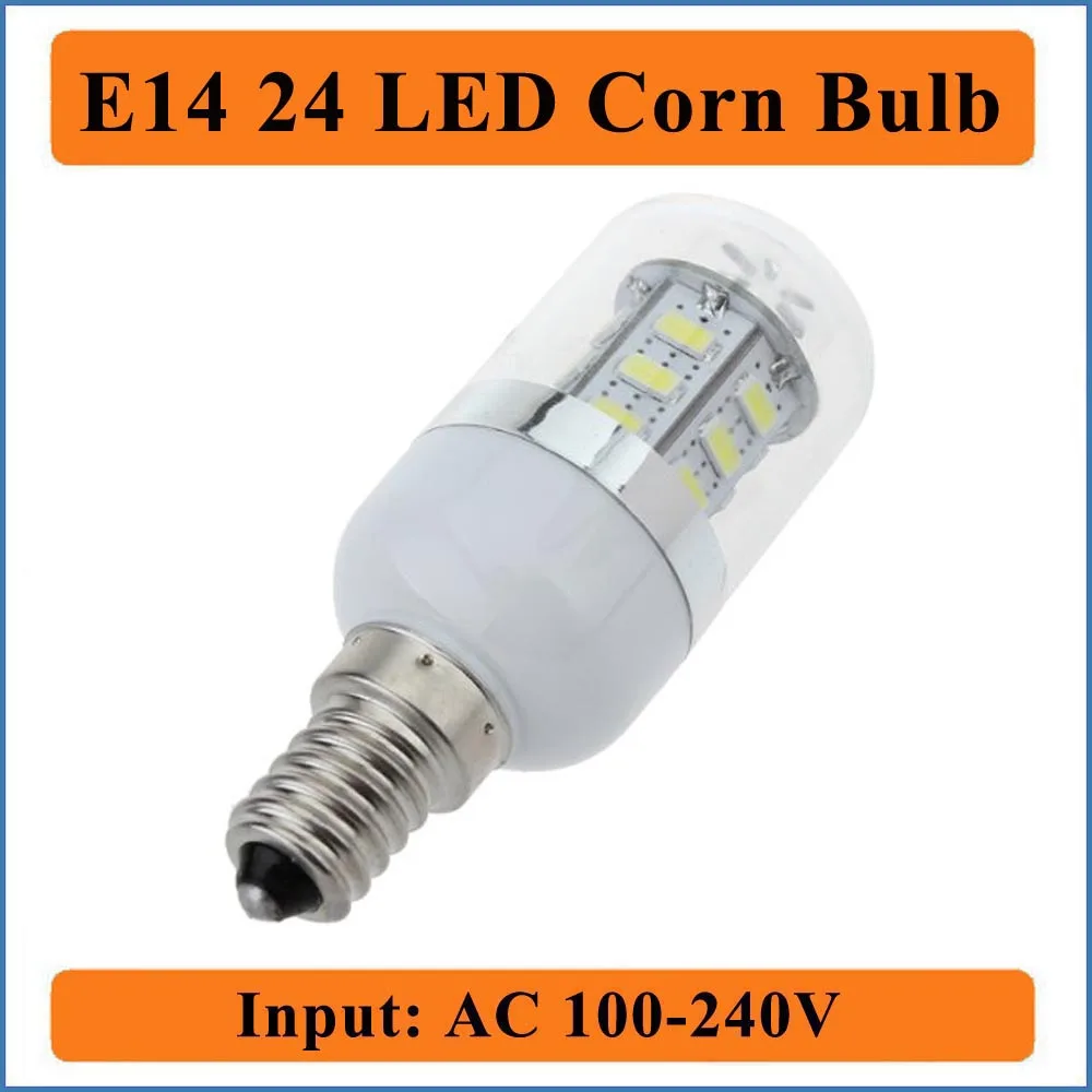 

E14 24 LEDs Corn Bulb Light Input AC100-240V Corn Bulb LEDs Candle light Spotlight for living room