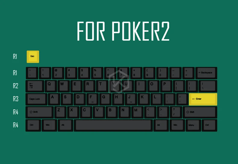 For GH60 Вишневый профиль краситель Sub Keycap набор толстый PBT пластик черный желтый джентльмен для gh60 xd64 xd84 xd96 tada68 87 104 razer corsair - Цвет: For GH60