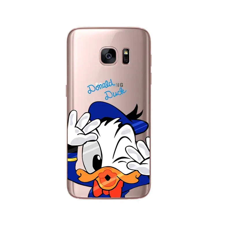 Мягкий чехол из ТПУ с рисунком Дональда Дака для Samsung S6 S7 EDGE S8 PLUS S9 NOTE 8|cover for samsung