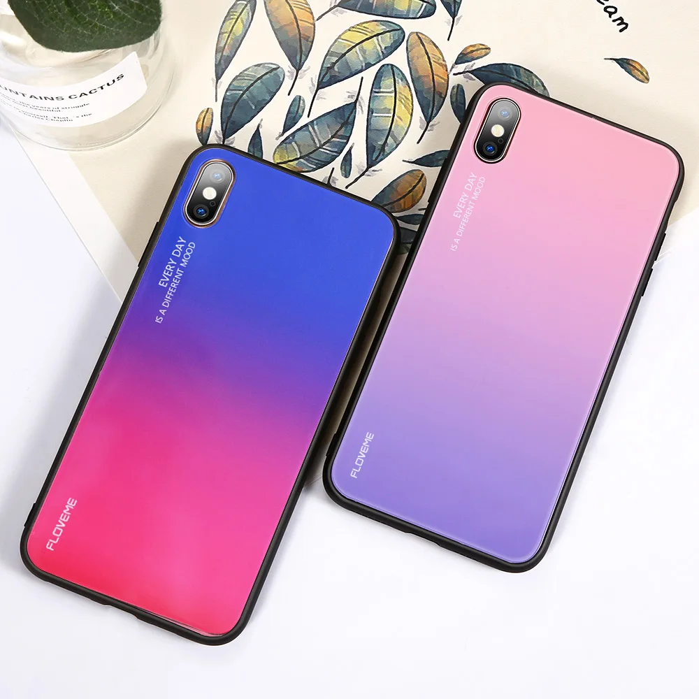 KISSCASE Tempered Glass Case For iPhone 7 X XS MAX 6 6S 8 Plus XR 5 5S SE Back Cover 6s Phone |