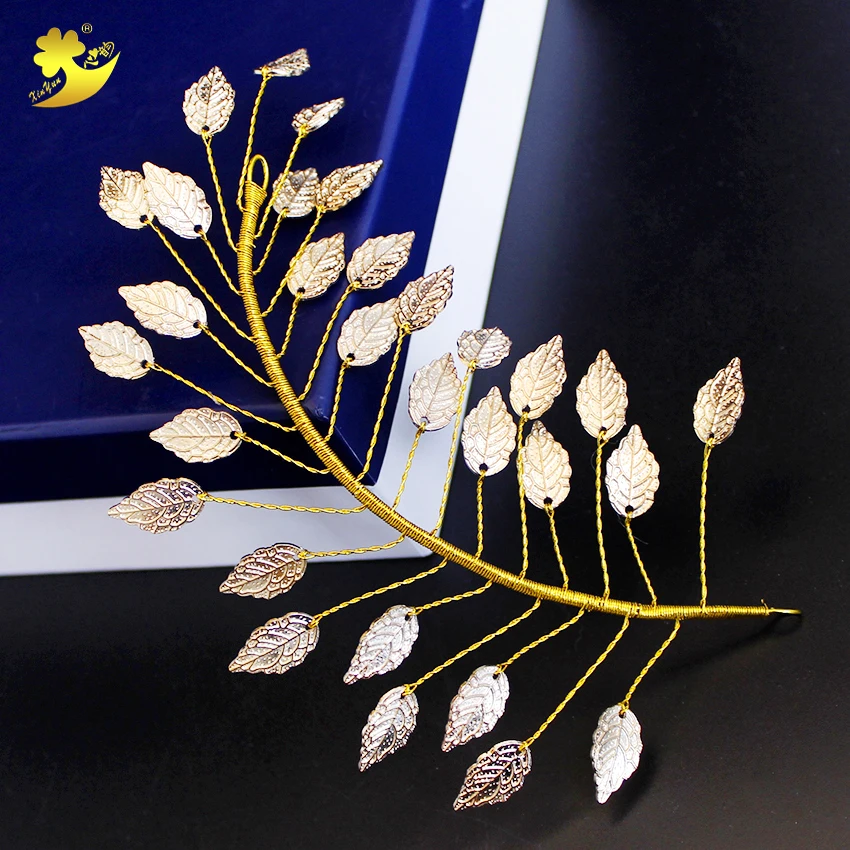 Xinyun женские повязки на голову Модные Bijoux Cheveux элегантные красивые аксессуары блестящие Популярные листья дамы Лидер продаж красивый подарок