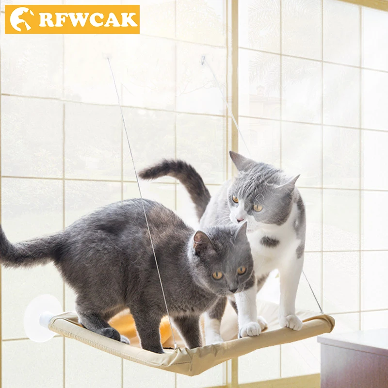 RFWCAK кошка гамак Съемный Кошка гигантская окна присоски мат окунь подушки кровать