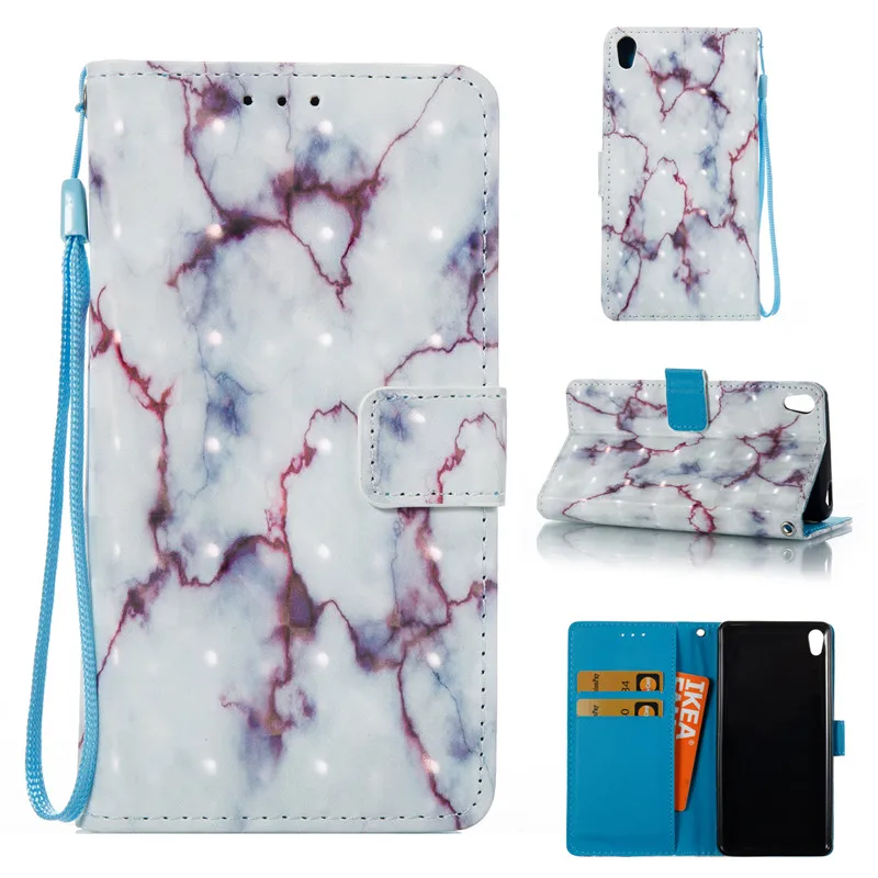 2017 мраморный камень изображение краска Флип Магнитный кожаный бумажник чехол
