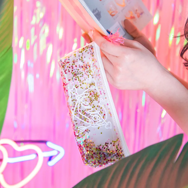 1 шт. Kawaii из искусственной кожи узкие брюки с блестками розового цвета в виде