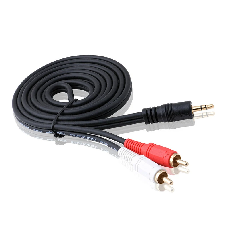 Аудиокабель с разъемом 3 5 мм на 2RCA Аудиокабели Aux 1 mStereo RCACable аудиокабель AUX 2