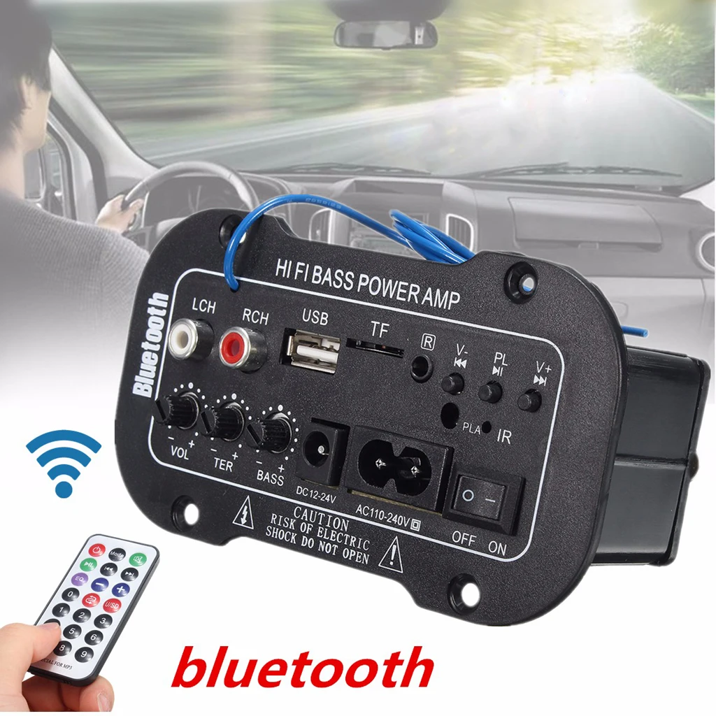 Плата усилителя 50 Вт аудиоусилитель с bluetooth USB FM радио TF плеер сабвуфер усилители
