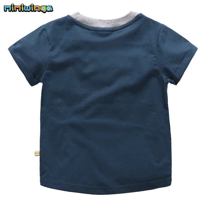 Mimiwinga 2019 Toddler Boys Suit Short Sleeve Cartoon Fox Printed Tshirt and Grey Pant Funny Cute 2 Pcs Clothing Set |