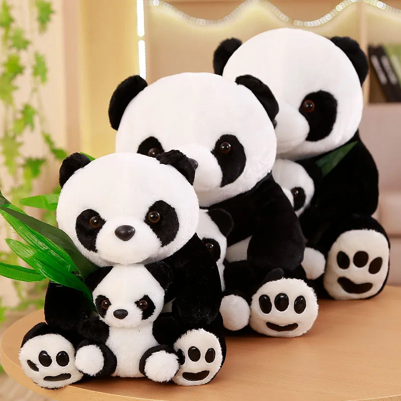 Pandas Мягкая кукла с бамбуковой милой пандой для мамы и сына милая плюшевая игрушки