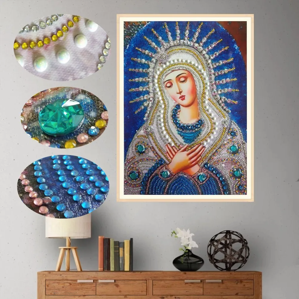 

New 5D Crystal Round Special Shaped Diamond Painting Diy Diamond Embroidery Home Decor Diamond Paintings Religious for Gift