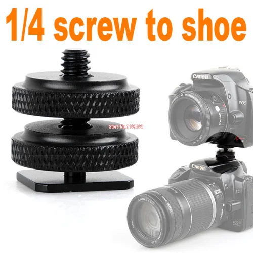 

2pcs Photo Studio Accessories Cold Foot to 1/4" Screw Adapter for Camera Flash Holder Bracket Hot Shoe Mount