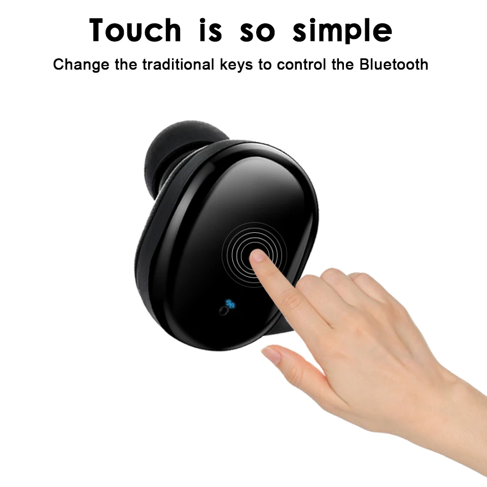 Мини двойной V5.0 Беспроводной наушники TWS Bluetooth 3D стерео звук с микрофон и зарядным