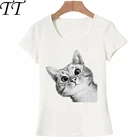 Очень уникальная женская футболка с рисунком, необычный котенок, забавный дизайн, Женские повседневные топы, необычные футболки