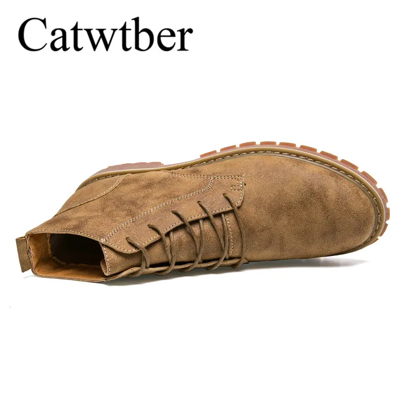 Catwtber новый человек зимние сапоги черный хаки Для мужчин повседневная обувь