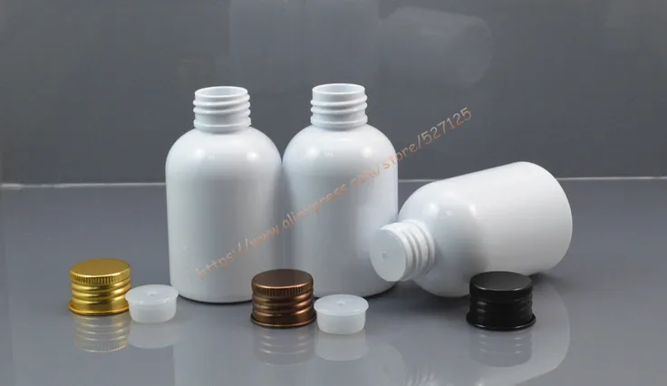 100ml pearl white PET bottle with many colors aluminum lid(screw thread).essential oil/liquid/moisturizer/facial water container | Красота и