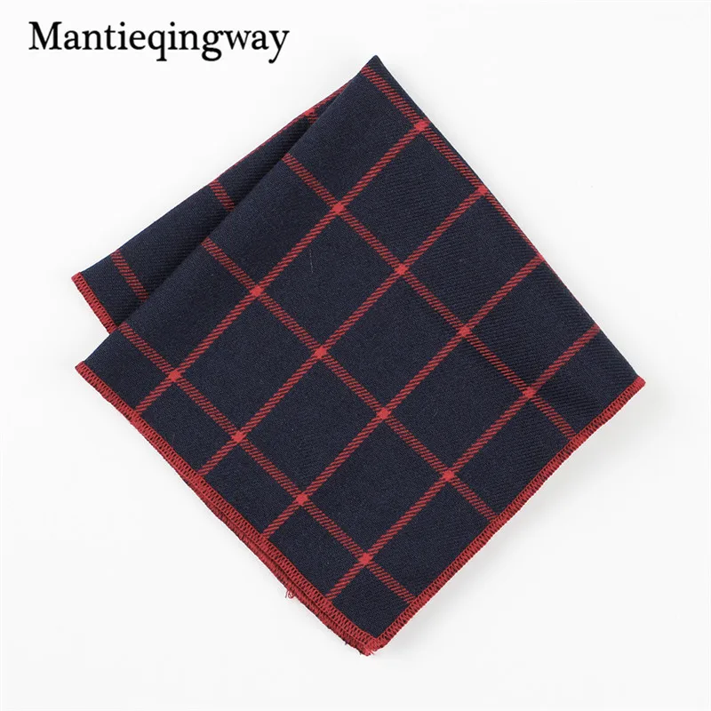 Mantieqingway костюмы для мужчин Карманный квадратный платок клетчатые и полосатые