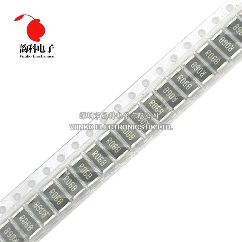 50 шт. 2512 SMD резистор 1 Вт 1% 0,068 Ом 0.068R R068 чип резистор