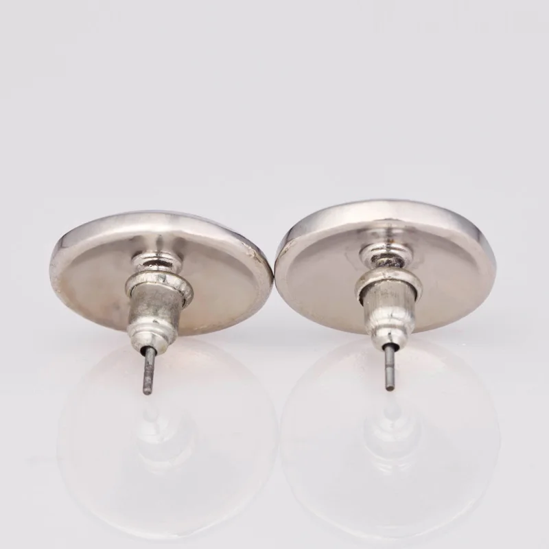 European Silver Plated Romantic Rose Flower Style Enamel Jewelry Earrings 1 pair/pack | Украшения и аксессуары
