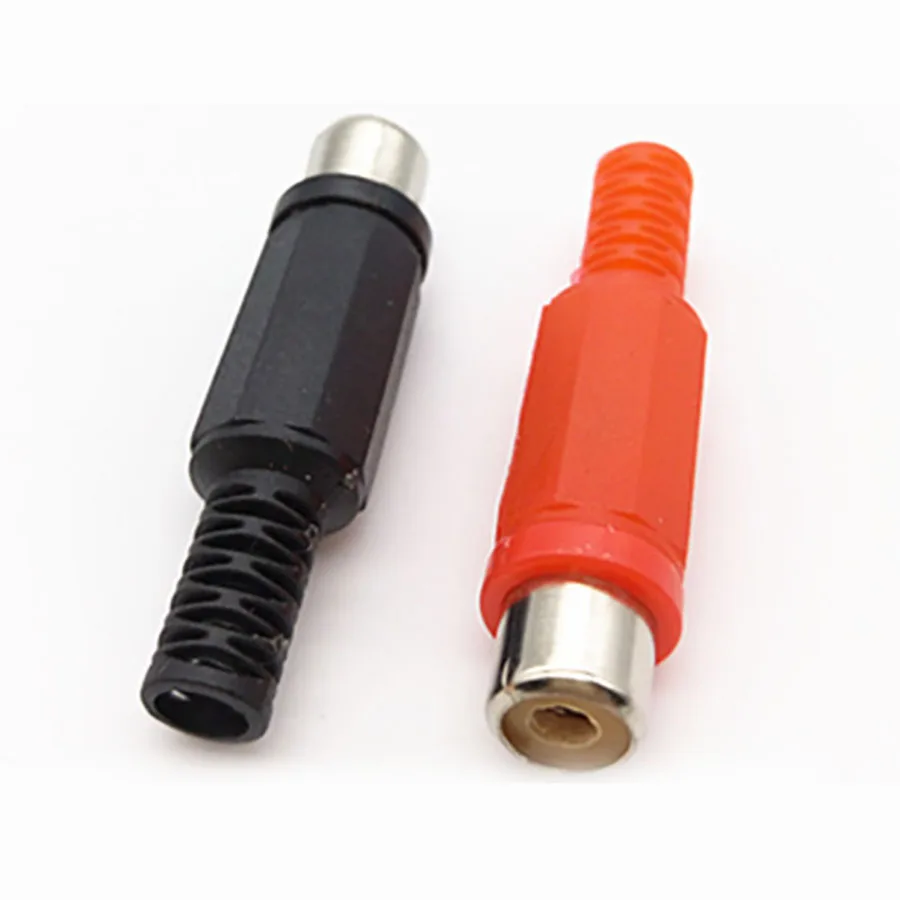 EClyxun 4 шт./лот паяльный RCA гнездовой разъем Аудио Видео разъемы красная и черная