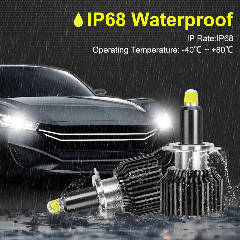 H1 H7 светодиодный H11 H8 HB3 9005 HB4 9006 3D 16-по бокам 48SMD светодиодный фары csp 50 Вт 18000LM автомобильный светильник лампы 360 градусов 6000K для автомобильных фар