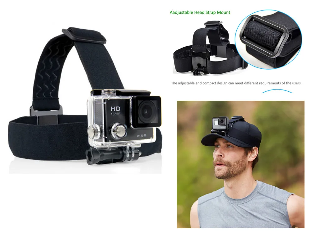 Комплект спортивных аксессуаров 7 в 1 для экшн камеры Sony RX0 II X3000 X1000 AS300 AS200 AS100 AS50 AS30