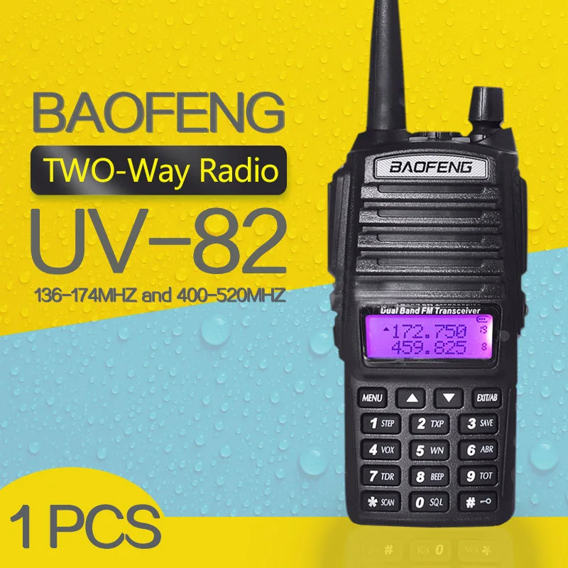 Рация BaoFeng UV-82 двухдиапазонный 136-174/400-520 MHz FM Ham двухсторонний радиоприемопередатчик BaoFeng 82 CB радио - Цвет: 82