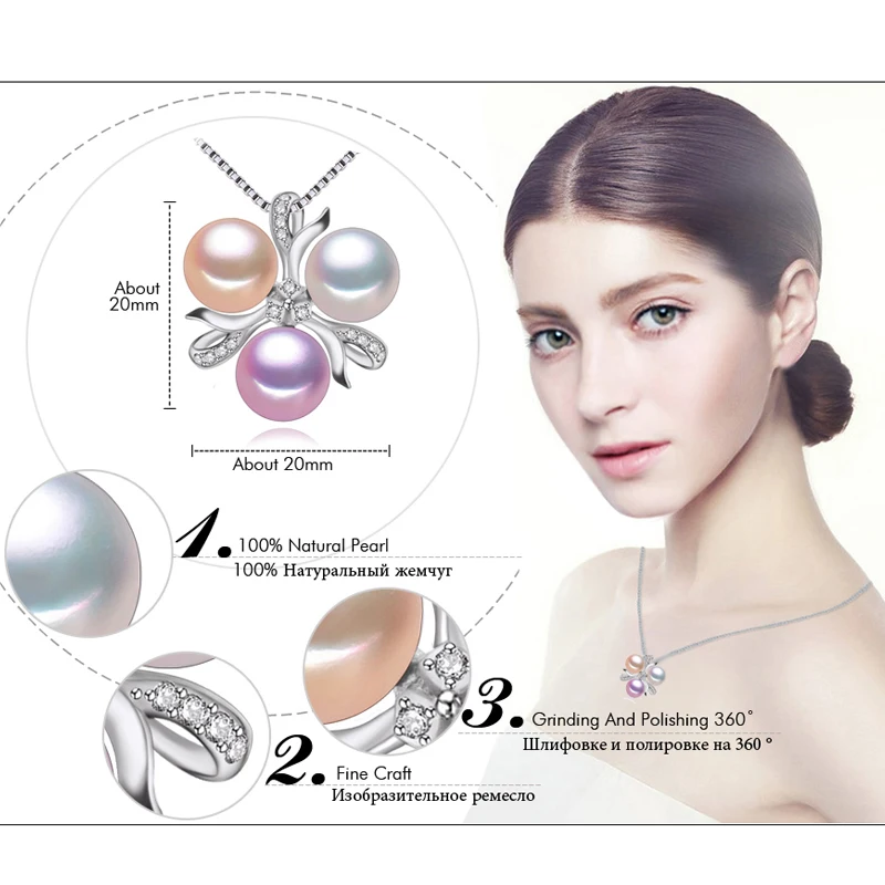 FENASY Fine Jewelry Pearl necklace ,Bohemia 2017 White pink purple pearl jewelry charm necklace women pearl pendant AliExpress