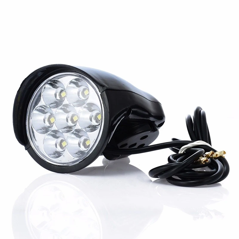7LED 18 Вт велосипедный светильник электрическая фара для скутера головной светильник ing 100lm с рогом# D