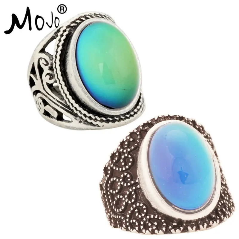 2PCS Vintage Ring Set of Rings on Fingers Mood That Changes Color Wedding Strength for Women Men Jewelry RS019-005 | Украшения и