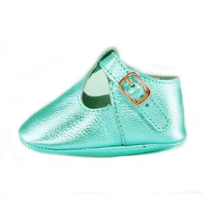 shine green Обувь из натуральной кожи детские Мокасины Мягкие Moccs для новорожденных девочек - Цвет: shine green