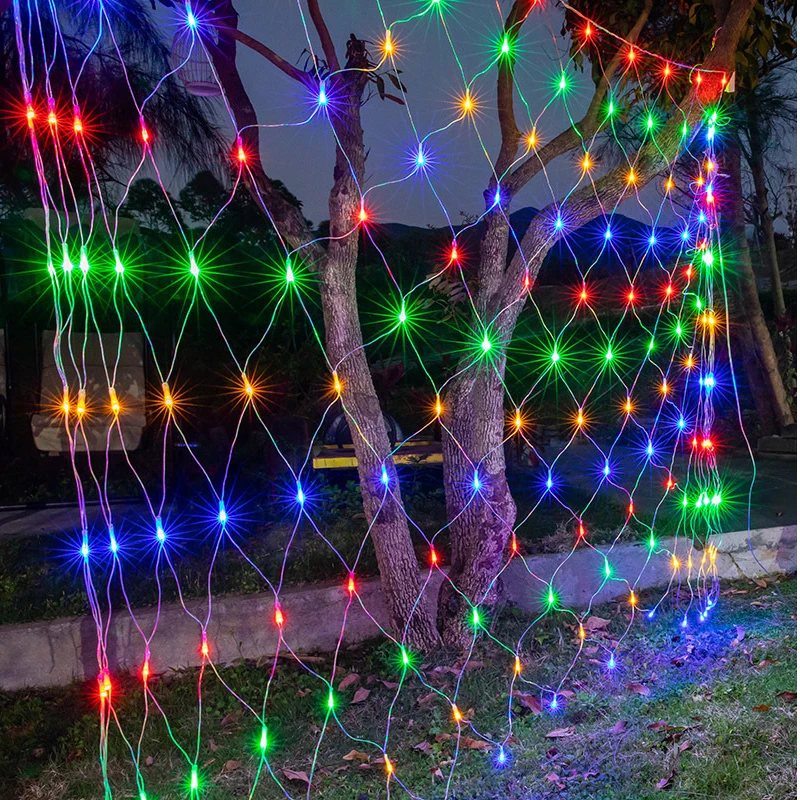 3MX2M 1.5X1.5M LED Net Mesh Fairy String Light Garland Window Curtain Christmas Fairy Light Wedding Party Holiday Light