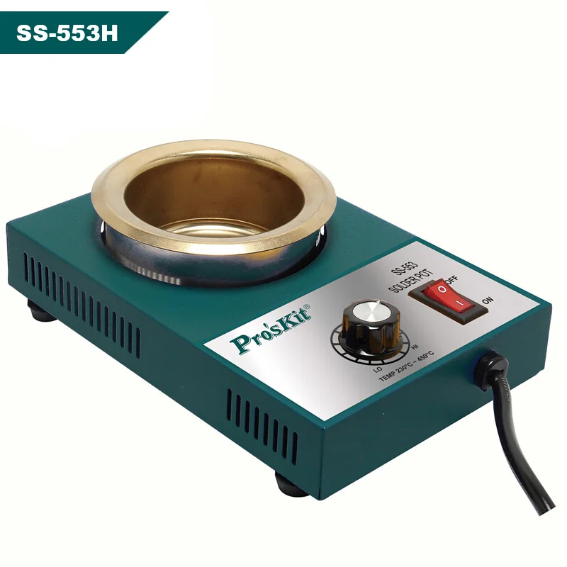 Pro'skit 250 Вт 300 Вт бессвинцовый припой бар горшок Пайка и Распайка Оловянная ванна горшок сварочный припой плавильная печь проволочный Луженый горшок - Цвет: SS-553H