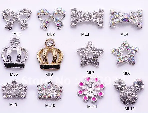

50pcs/lot 350 optional Nail Tips Dangle Jewelry Nail Art Decoration