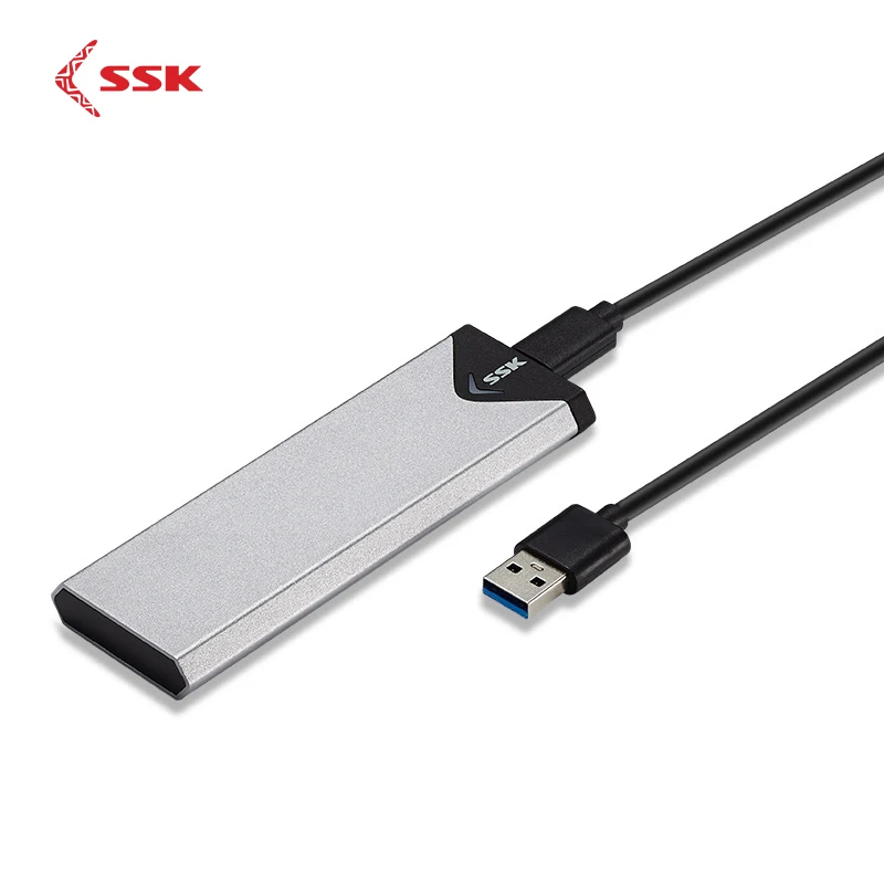 SATA interface SSK алюминиевого сплава M.2 корпус SSD, HDD Тип-C мобильный жесткий диск чехол M.2(NGFF) SATA NVMe Интерфейс SSD 2242/2260/2280 HDD Чехол - Цвет: SATA interface