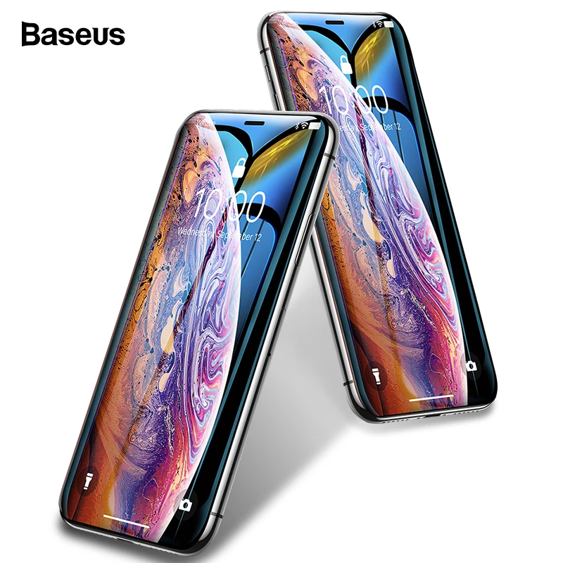 Защитная пленка Baseus 0,3 мм из закаленного стекла для iPhone Xs XR Xs Max, защитная пленка на переднюю панель из закаленного стекла