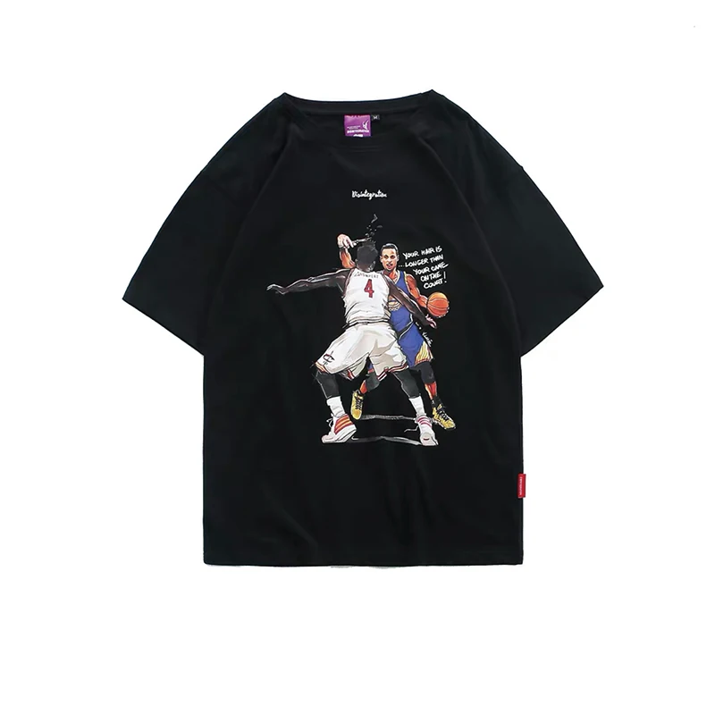 HFNF мяч мужчины/женщины хип хоп футболка лето круглый вырез сшивание хлопок