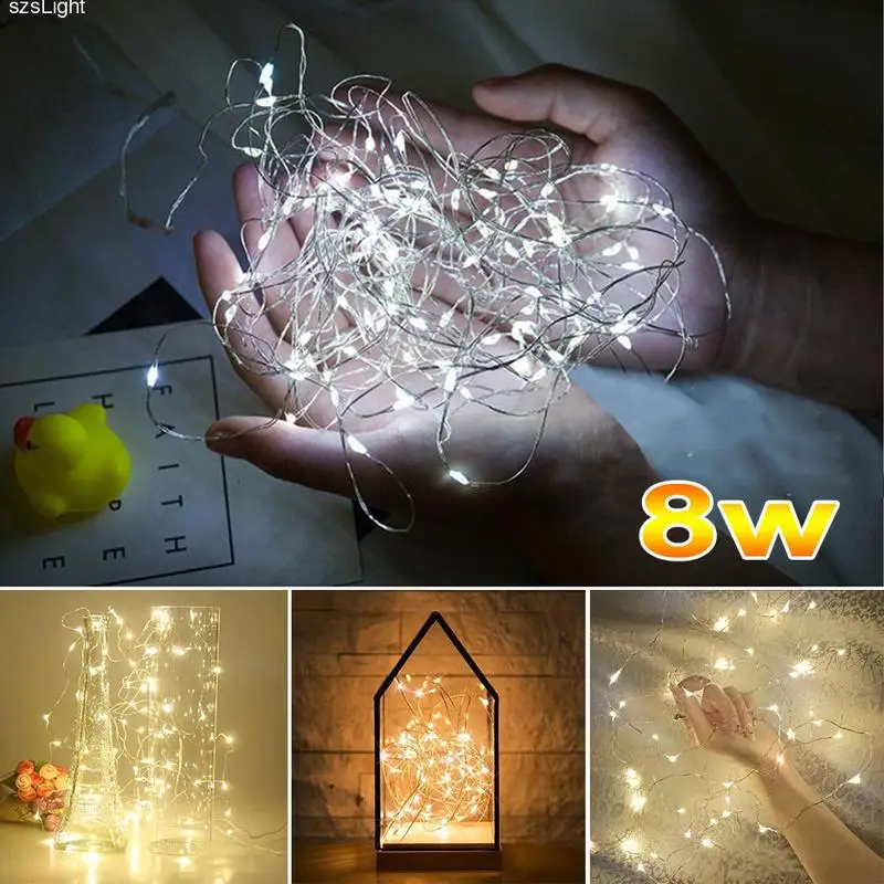 8W 2M 20 LED USB медная струнная лампа украшение на День святого Валентина для