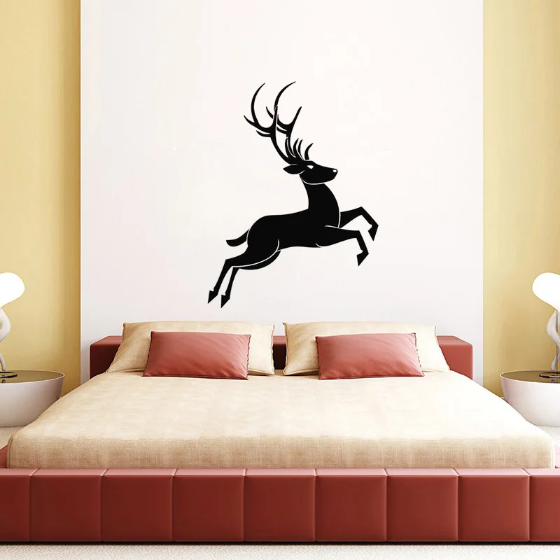 Новогодние товары Лось Книги по искусству стены Стикеры Семья гостиная спальня