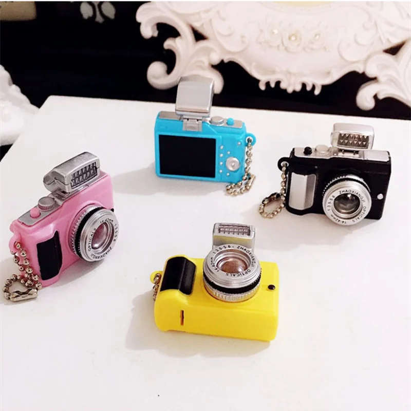 Брелок для ключей с камерой в мультяшном стиле 3D брелок со светодиодной