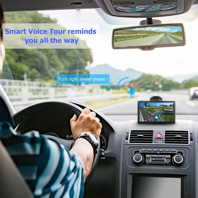 Портативный 7-дюймовый автомобильный gps навигации 128 МБ+ 8 ГБ 800 МГц Автомобильный навигатор с картой