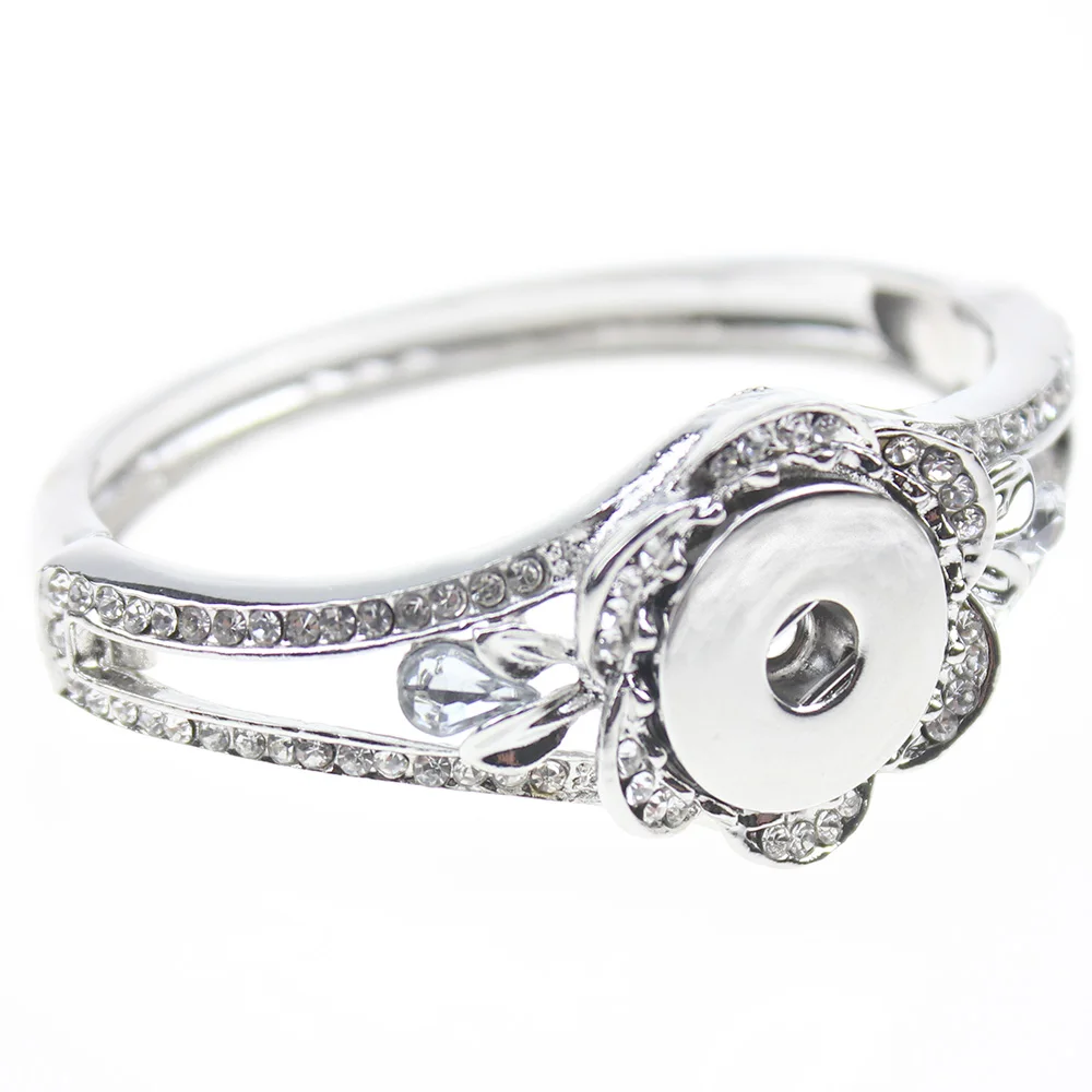 Новинка 18 мм ювелирное изделие на кнопках античный посеребренный браслет сплав