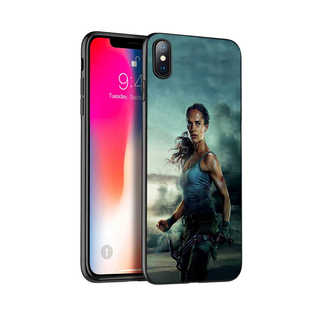 Черный ТПУ чехол для iphone 5 5s SE 2020 6 6s 7 8 plus x 10 XR XS 11 pro MAX Rise Of The Tomb Raider|Бамперы| |