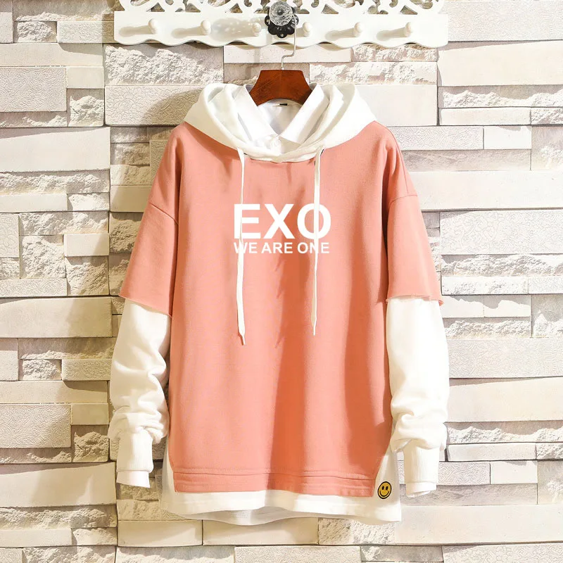 Harajuku модные негабаритные толстовки с капюшоном EXO Kpop Толстовка EXO WE ARE ONE K Pop одежда пуловеры топы хип хоп Уличная 5XL