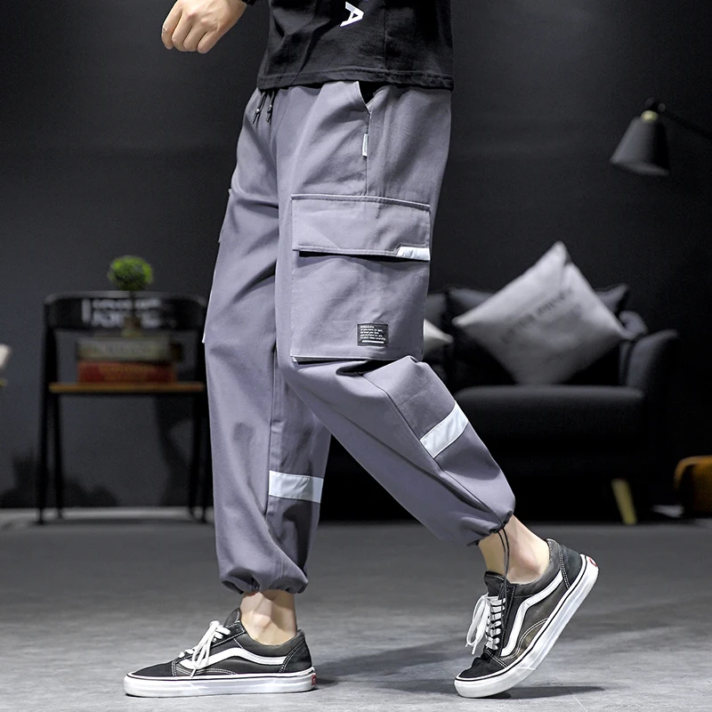 Мужские повседневные брюки карго уличные с карманами большого размера M 5XL лето