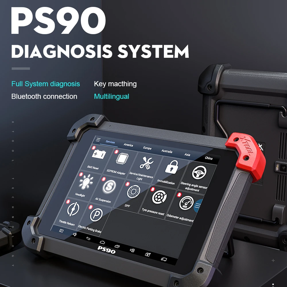 Оригинальный Автомобильный диагностический инструмент XTOOL PS90 OBD2 онлайн