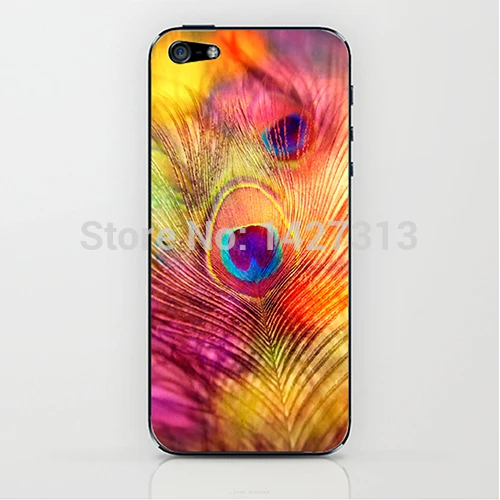 Пера павлина для IPhone 5 5S чехол |
