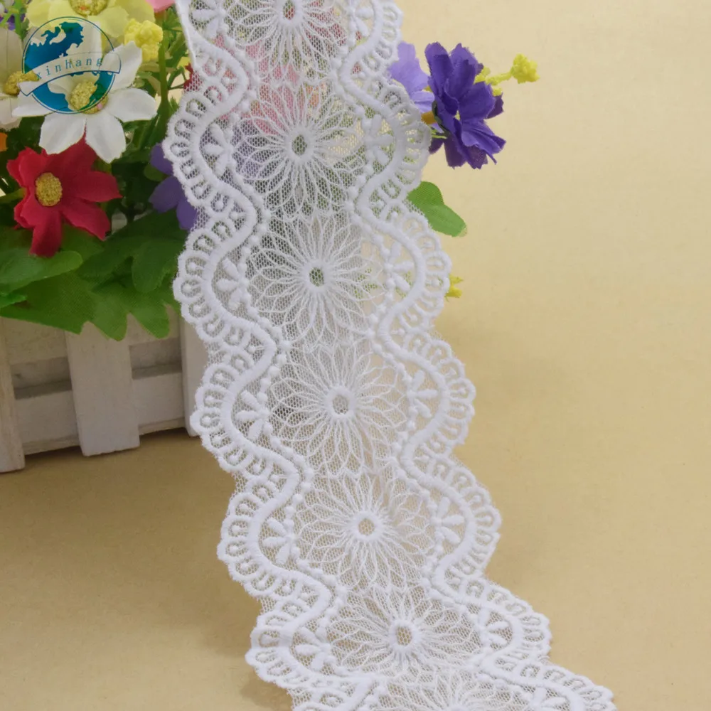 7 5 см шириной хлопок вышитый кружевной край шитье гипюровые ленты отделка